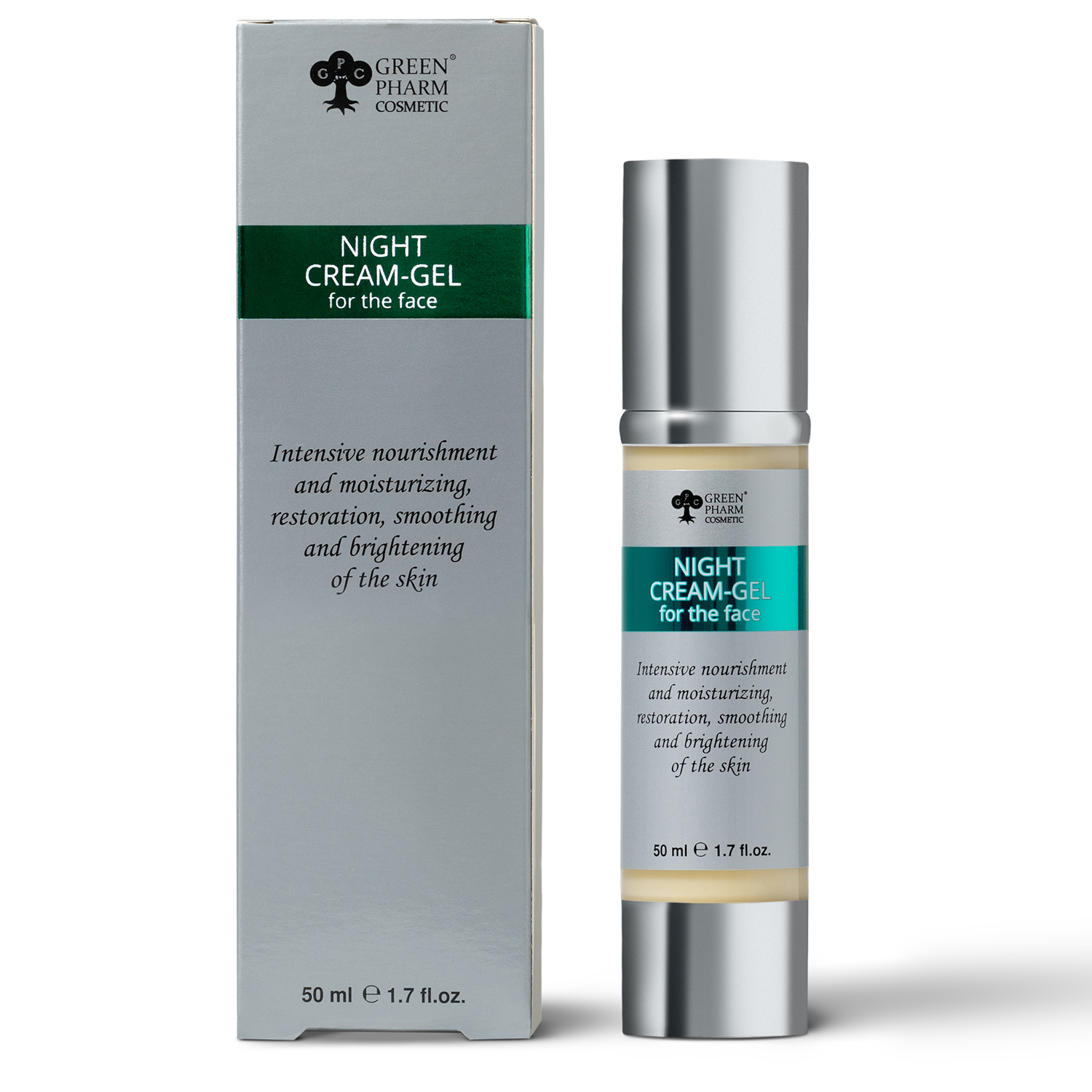Crema de gel de noche facial, 50 ml